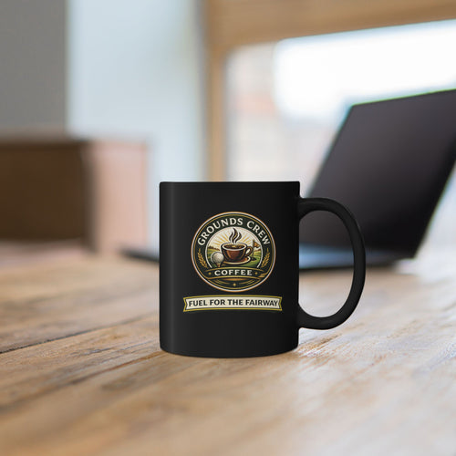 Grounds Crew Coffee Classic Logo Black Mug